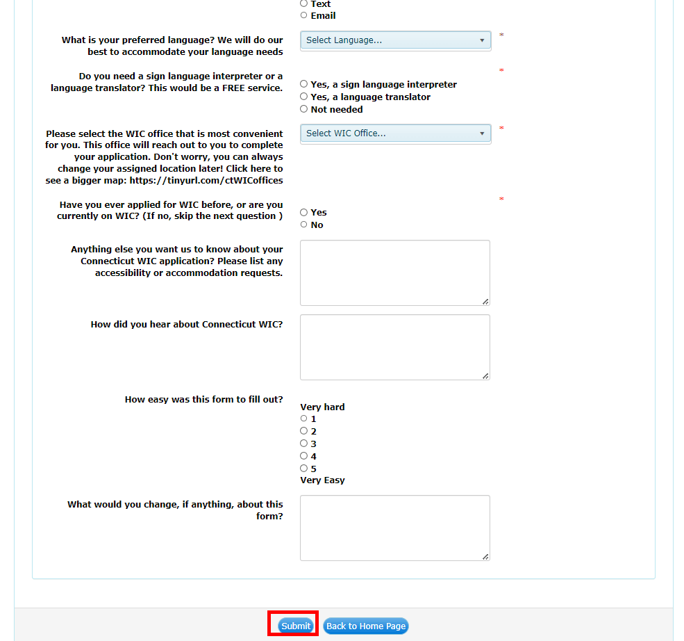 Apply Online For Connecticut WIC Form