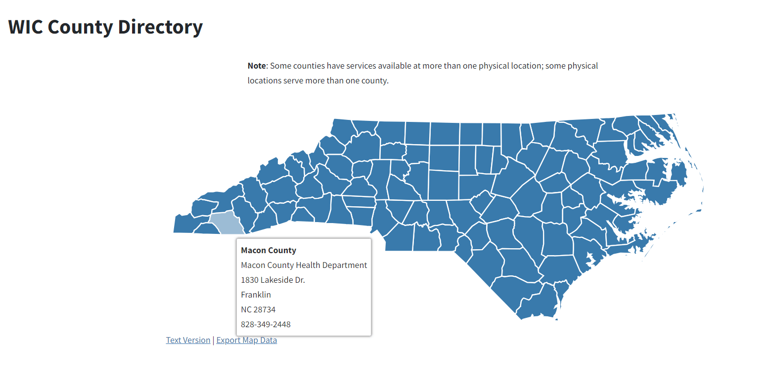 Locate a NC WIC Office