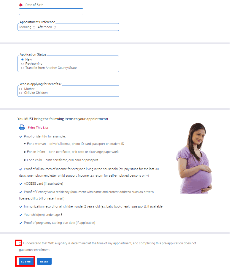APPLY FOR PA WIC ONLINE