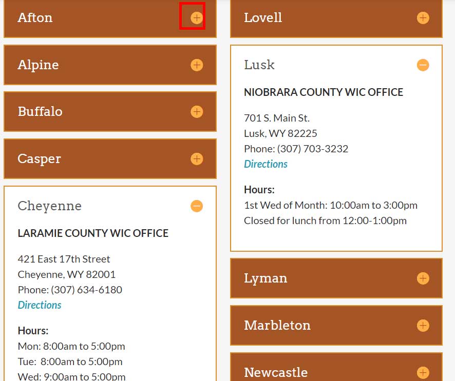 Find WY WIC Office