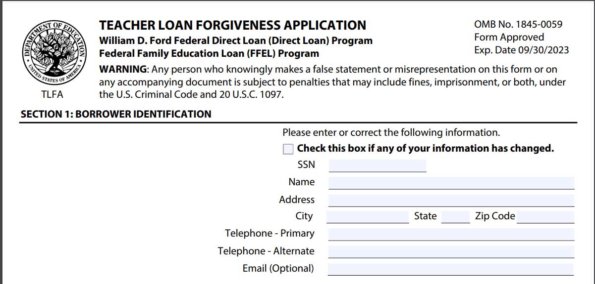 Apply for TFL Form