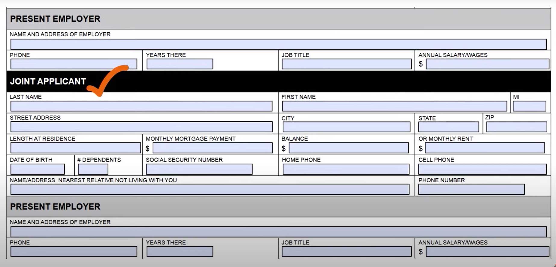Credit Union Loan Application Form