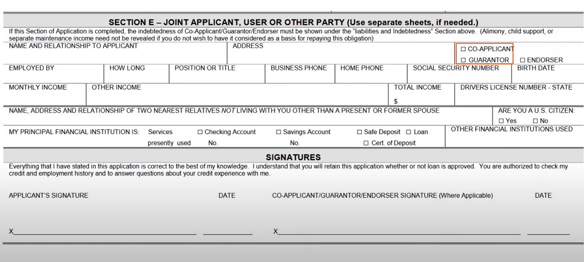 How to Fill Out Personal Loan Traditional Bank Application Form